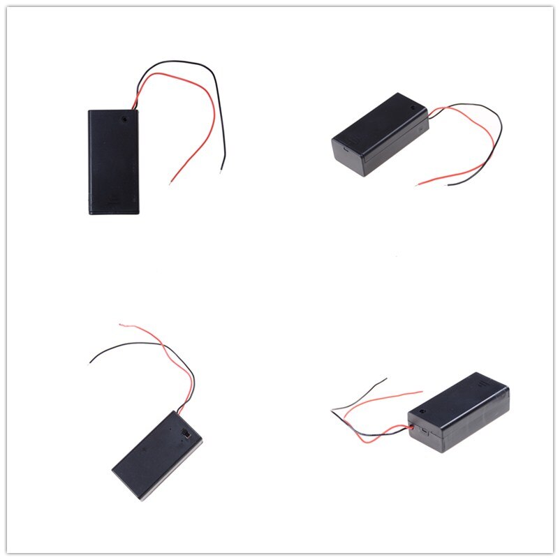 Zwart 9V Batterij Houder Met Aan/Uit Schakelaar 9 Volt Box Pack Power Toggle 1Pcs