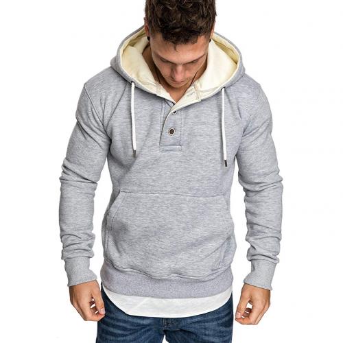 sweat à capuche pour homme printemps survêtement sweat hommes hiver col capuchon manches longues pull sport Sweatshirts: Gris clair / XXL