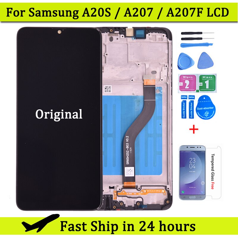 Originale per Samsung galaxy A20S A207 Display lcd digitalizzatore con Touch Screen Digitizer Assembly A207F SM-A207M LCD