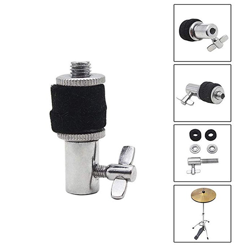 AZinc alliage argent chapeau haut support d'embrayage avec feutre noir Jazz tambour pièce Percussion remplacement