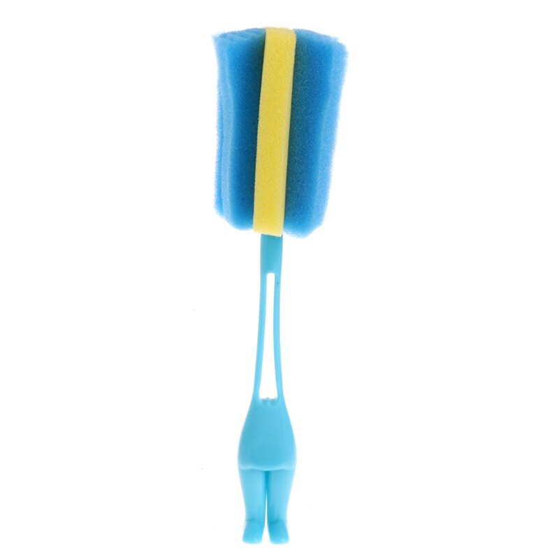 Éponge bouteille brosse bébé alimentation lait bouteille tasse verre nettoyant lavage cuisine outils de nettoyage: Bleu