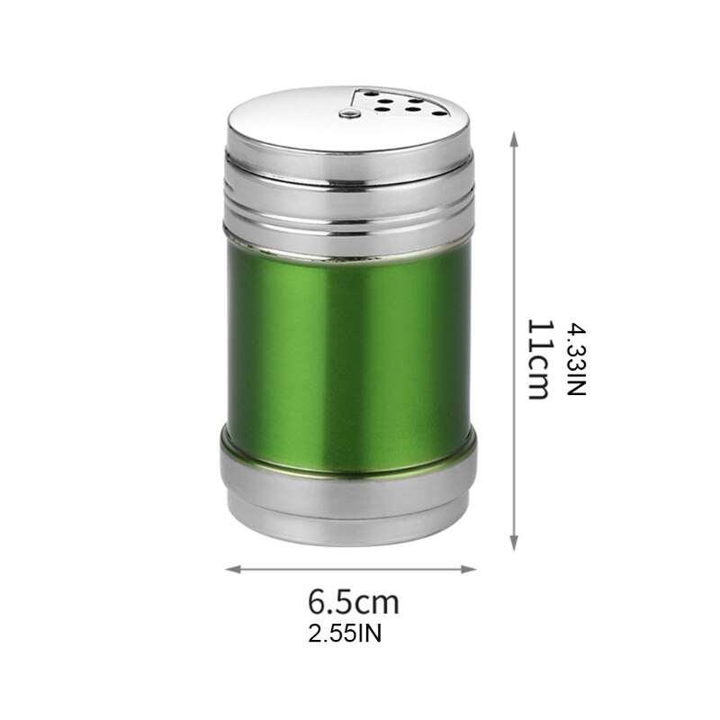 Runde Gewürz Shaker Gläser Edelstahl Würze Gewürz Glas mit Deckel Gewürz Menage Salz Lagerung Container Küche