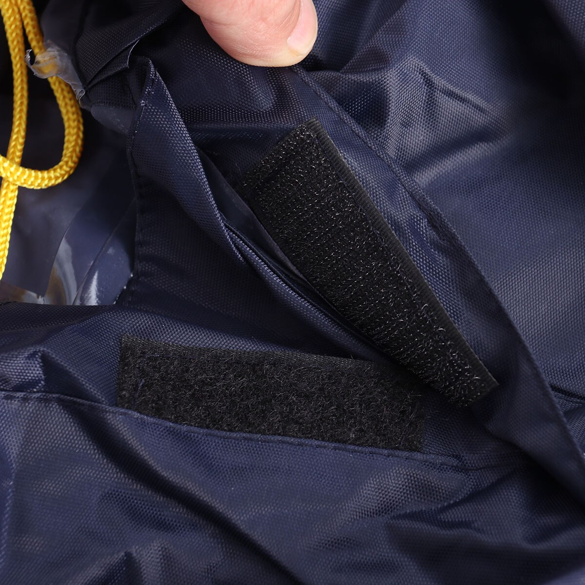 Mens Womens Cycling Bicycle Bike Raincoat Rain Cape Poncho Hooded Windproof Rain Coat Mobility Scooter Cover (Navy Blue)