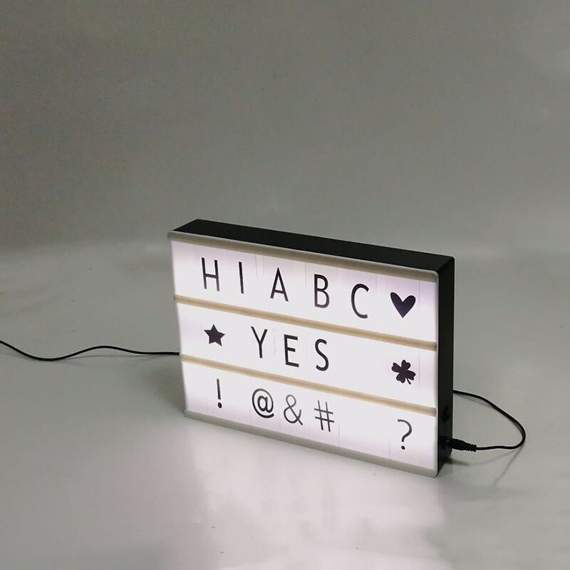 High A5 Size LED Combination Light Box Night Lamp DIY Letters Cards USB Powered Cinema Lightbox LG66