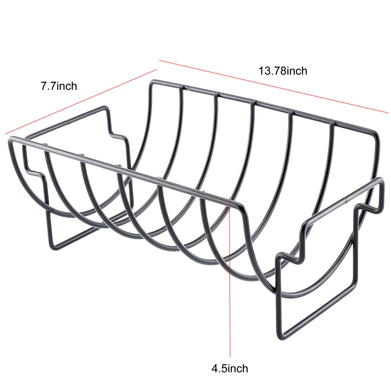 * roestvrijstalen rib- en braadrek - ideaal voor ribben, kip, lendenen en gebraad barbecuegrill roestvrijstalen gaas