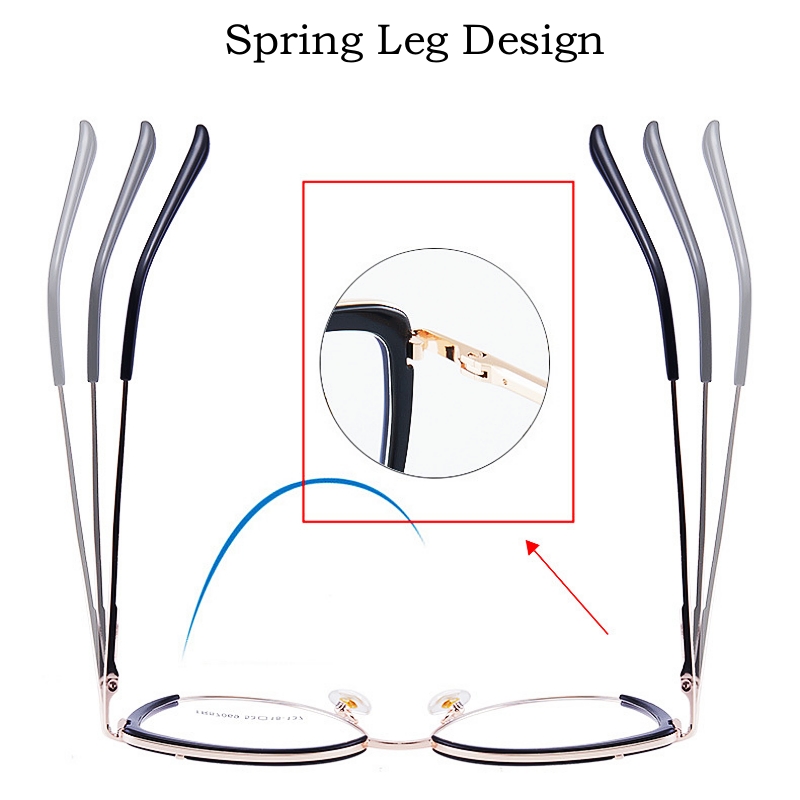 YIMARUILI Retro ojo de gato bloqueo de luz azul gafas graduadas ópticas montura mujer gafas de aleación de 87069