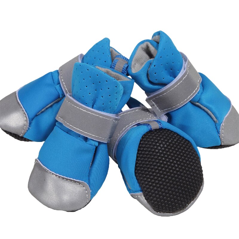 Chaussures réfléchissantes pour chiens et chats, bottes de protection des pattes pour animaux de compagnie, antidérapantes, respirantes et imperméables, 4 tailles