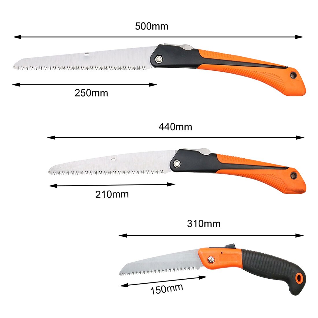 Fruit Tree Pruning Garden Saw Household Folding Saw With TPR Handle Foldable Saw Agricultural Handsaw Tool 150/210/250mm