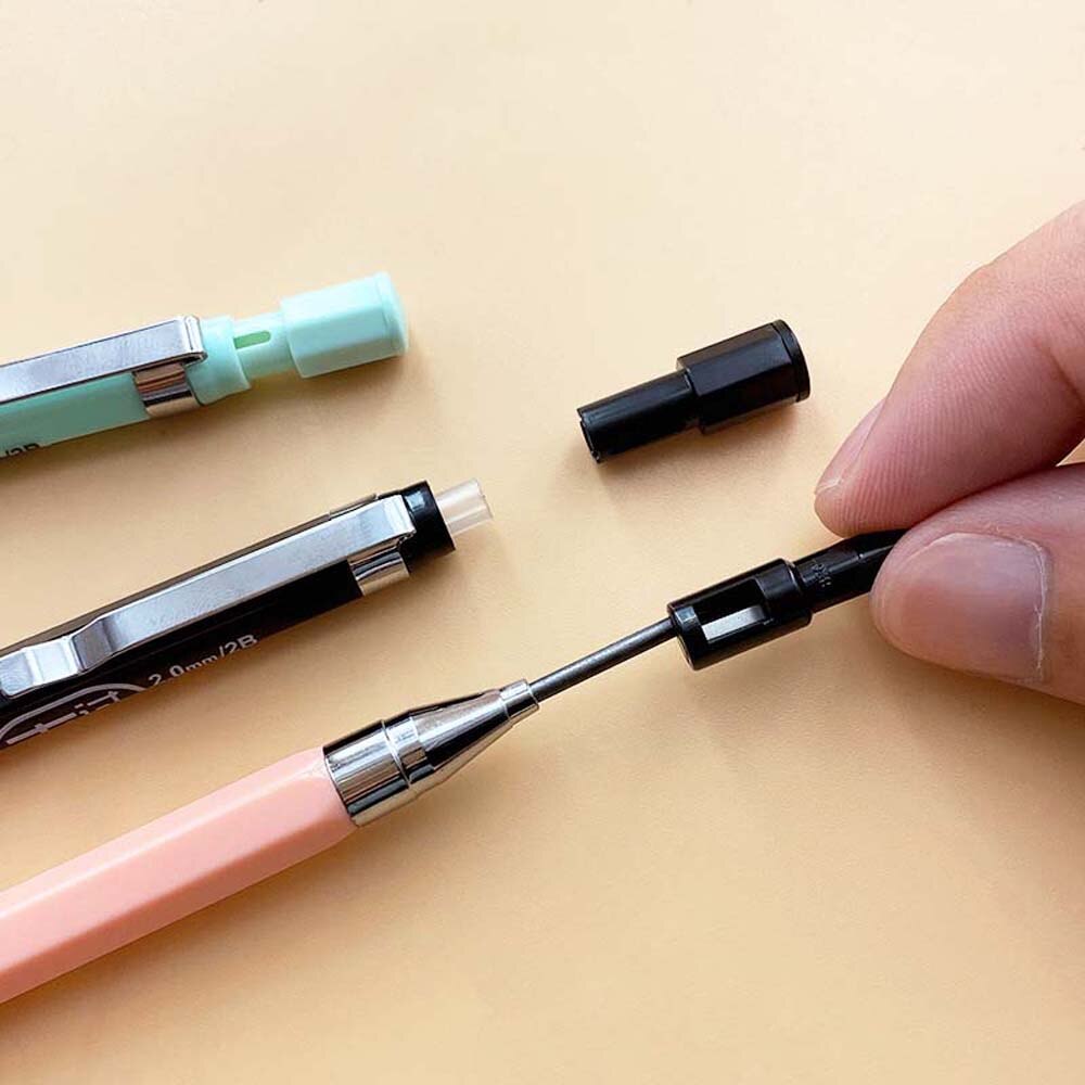 2.0mm 2B Propelling Pencils Candy Color Mechanical Pencil Drawing Writing For Kids School Supplies Students Stationery