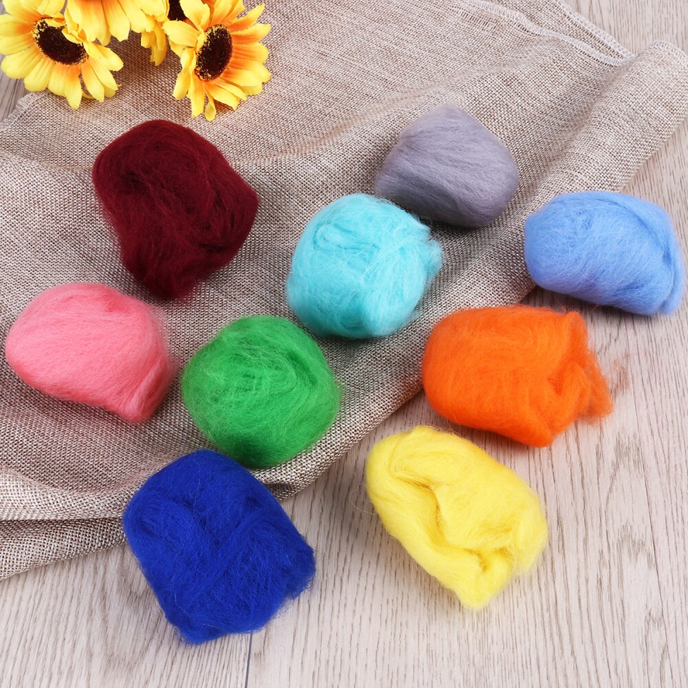 Ultnice 36 Kleuren Wol Roving Fibre Wol Garen Roving Voor Naaldvilten Hand Spinning Diy