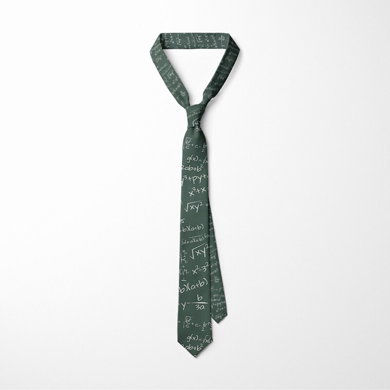 Men's digital equation 3D Printed Ties 8cm Black Novelty Necktie Tie For Men Unique Party Wedding Accessories