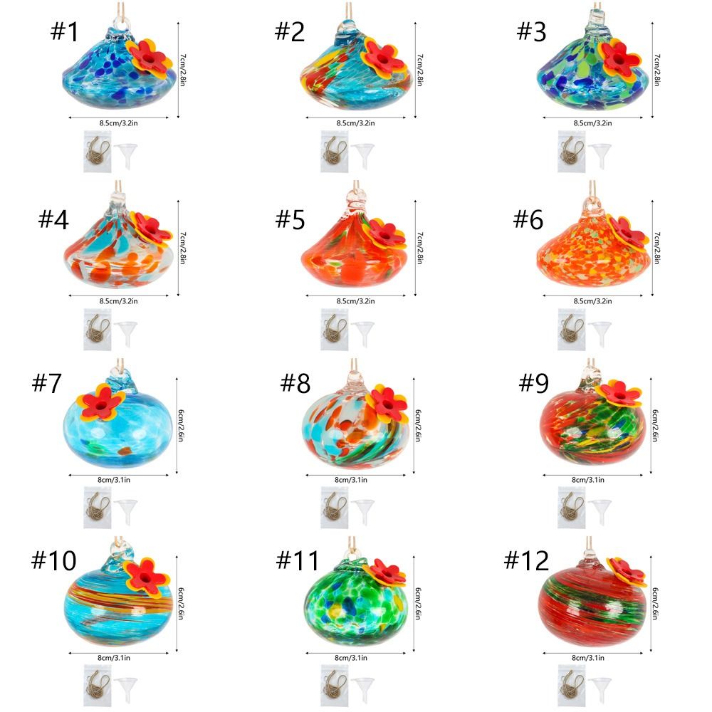 Durable Droplet Shaped Hummingbird Feeder Hanging Glass Ball Bird Automatic Feeder Practical Bird Drinking Fountain For Window
