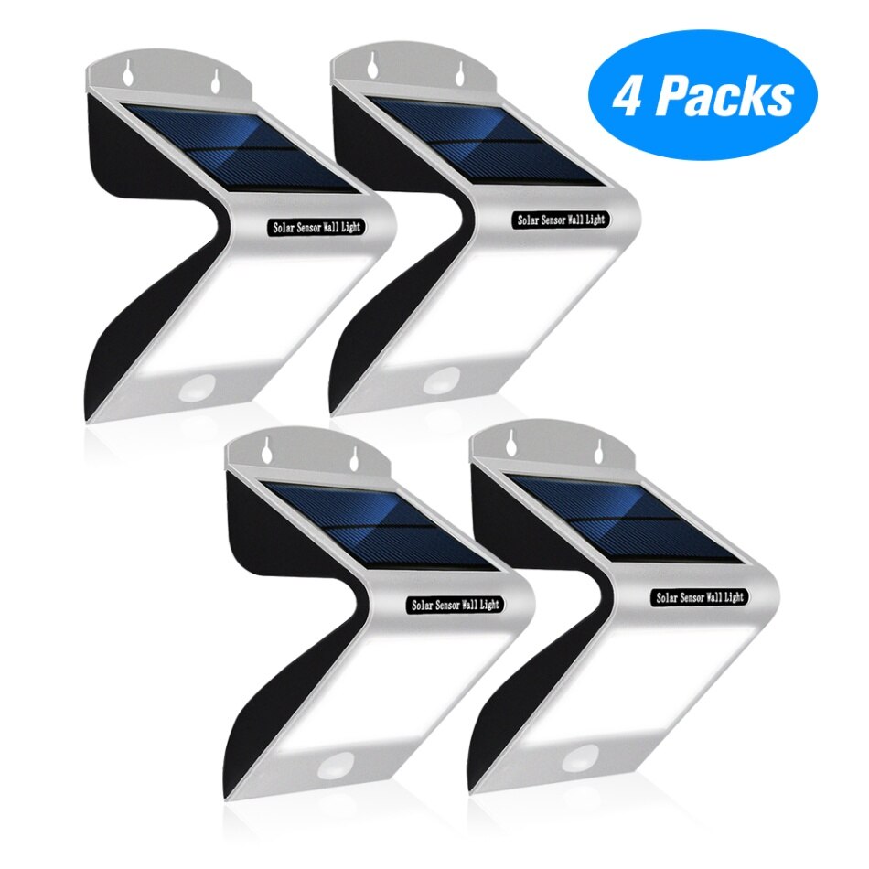 Solar Lights Solar Sensor Wall Lights IP65 Waterproof Sensor Activated Auto On/Off for Garden/Courtyard/Gate/Balcony