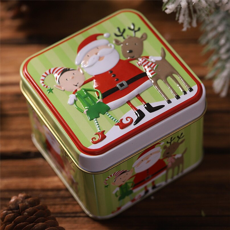 Platz stoßen Süssigkeit Kasten Lagerung Eisen Kasten Weihnachten Süssigkeit Dosen freundlicher verpackung Süssigkeit Kasten & 4A26