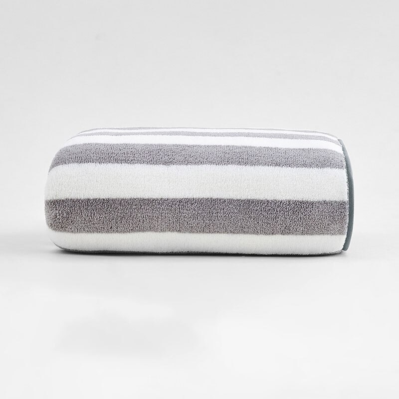 Super Absorbent Beach Towel Microfiber Home Hotel Striped Blue Luxury SPA Bathroom Body Bath Towel Face Towels for Kids Adults: gray / 70x140cm bath towel