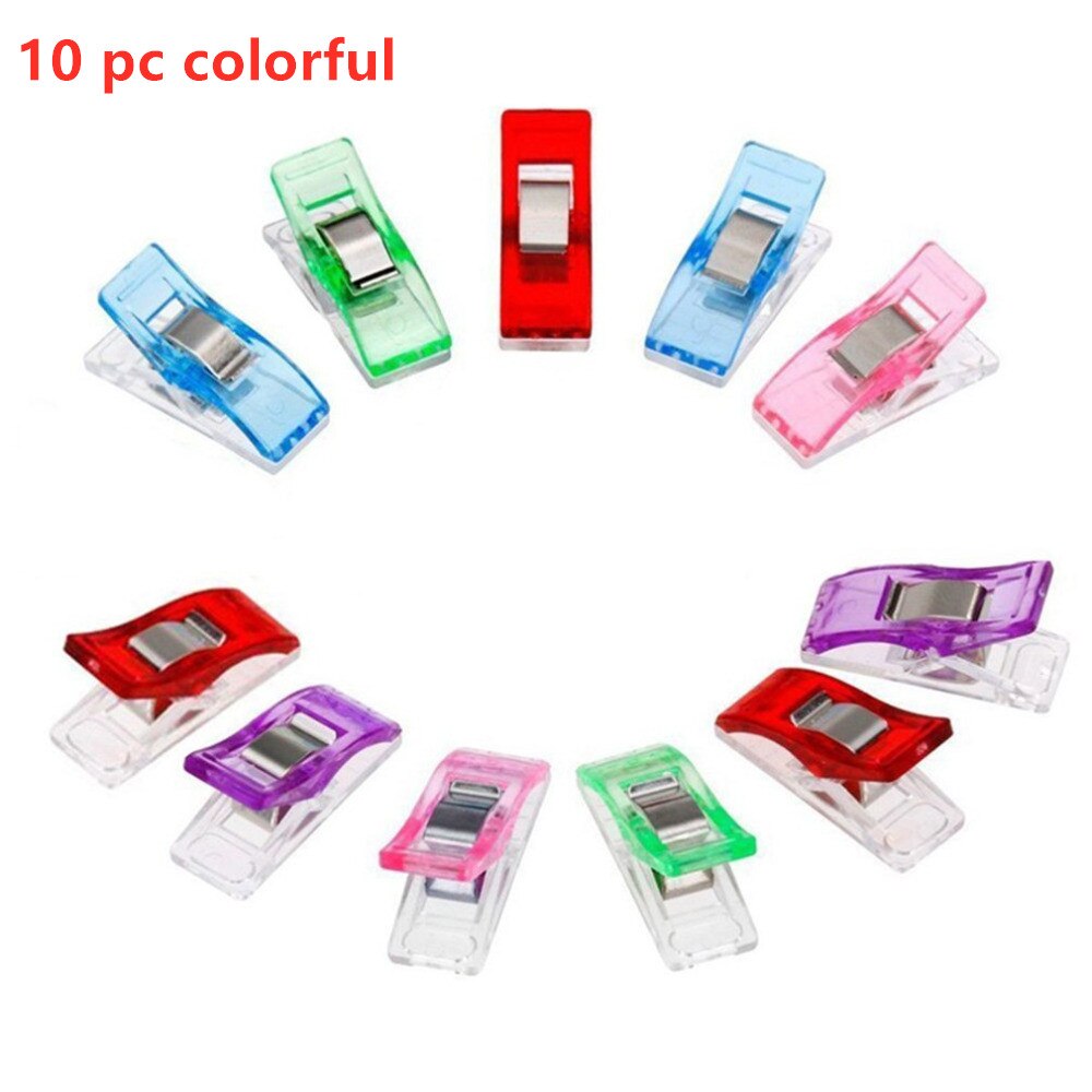 10/20/50Pcs Naaien Clips Plastic Clips Quilten Crafting Haken Breien Veilig Clip Diverse Kleuren Binding Clip opslag Clip: 10 pc