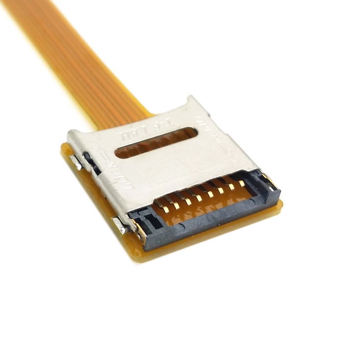 Micro SD TF Memory Card Kit Male to Female Extension Soft Flat FPC Cable 10cm