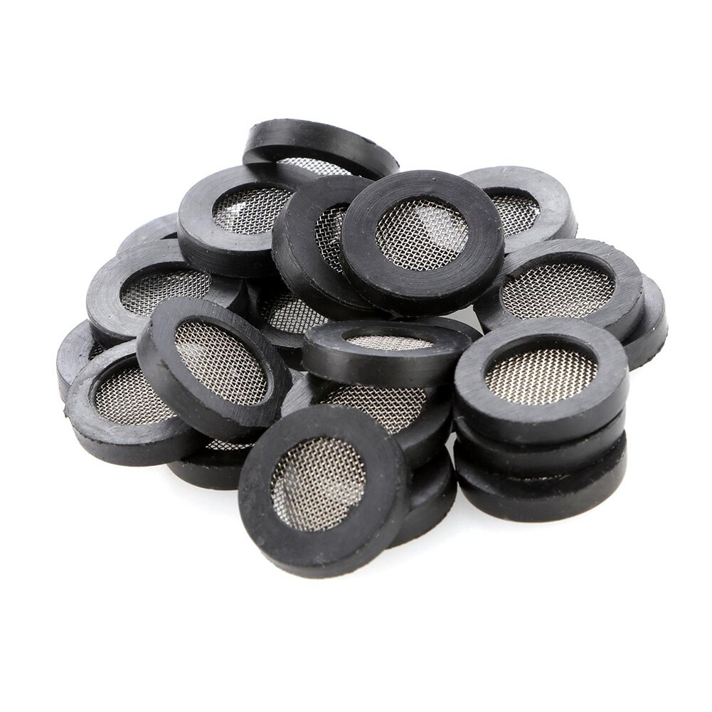 Packning brickor sprinkler brickor med filter skärm trädgård slang bricka
