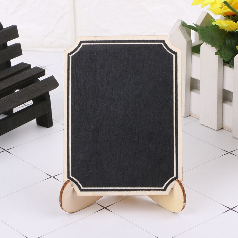 10 stk tre mini tavlebord skilt memo melding stativ kritt tavle bryllupsfest dekorasjon forsyninger