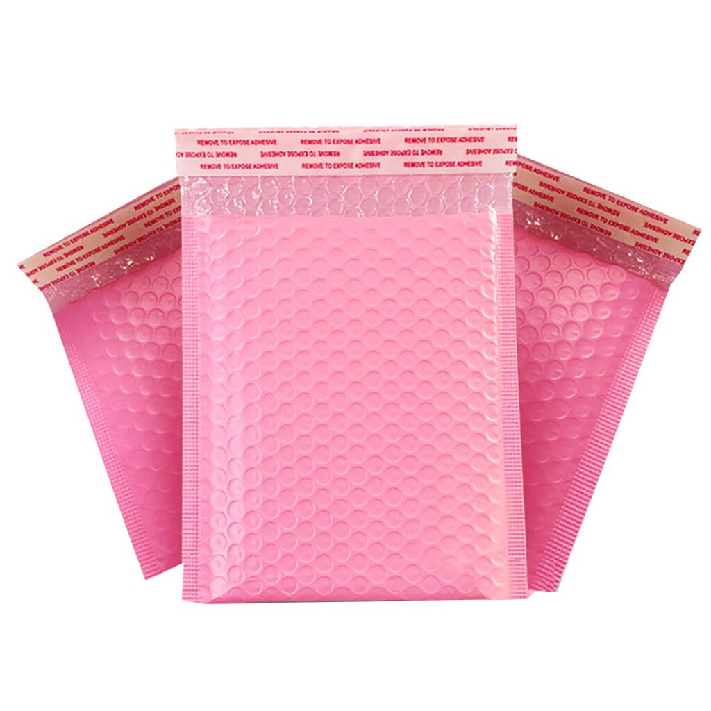 50 stk anvendelig plads lyserød poly boble mailer konvolutter polstret postpose selvforsegling konvolutter foret poly selvforsegling lyserød #5
