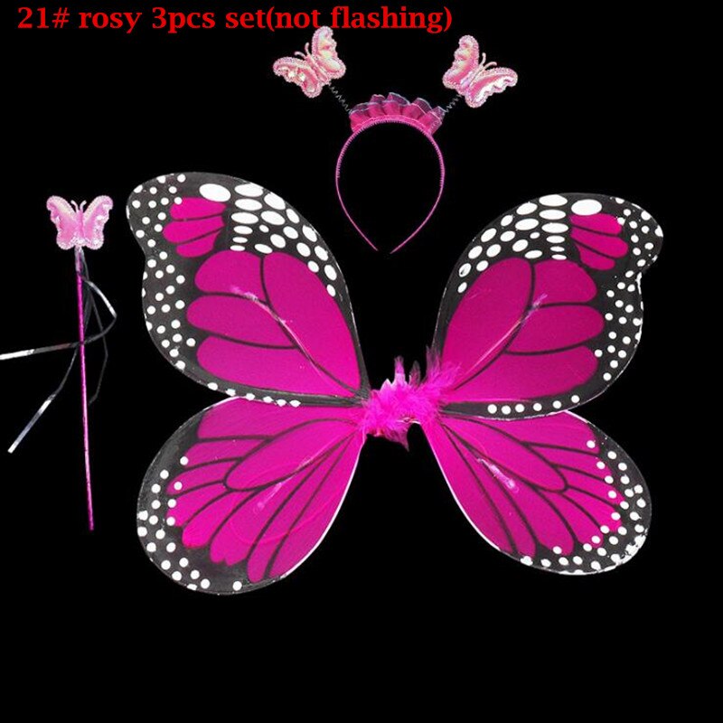 Lumière LED Up papillon aile bandeau fée baguettes jupe enfants princesse Performance Cosplay ensemble lueur fête noël Halloween: 21