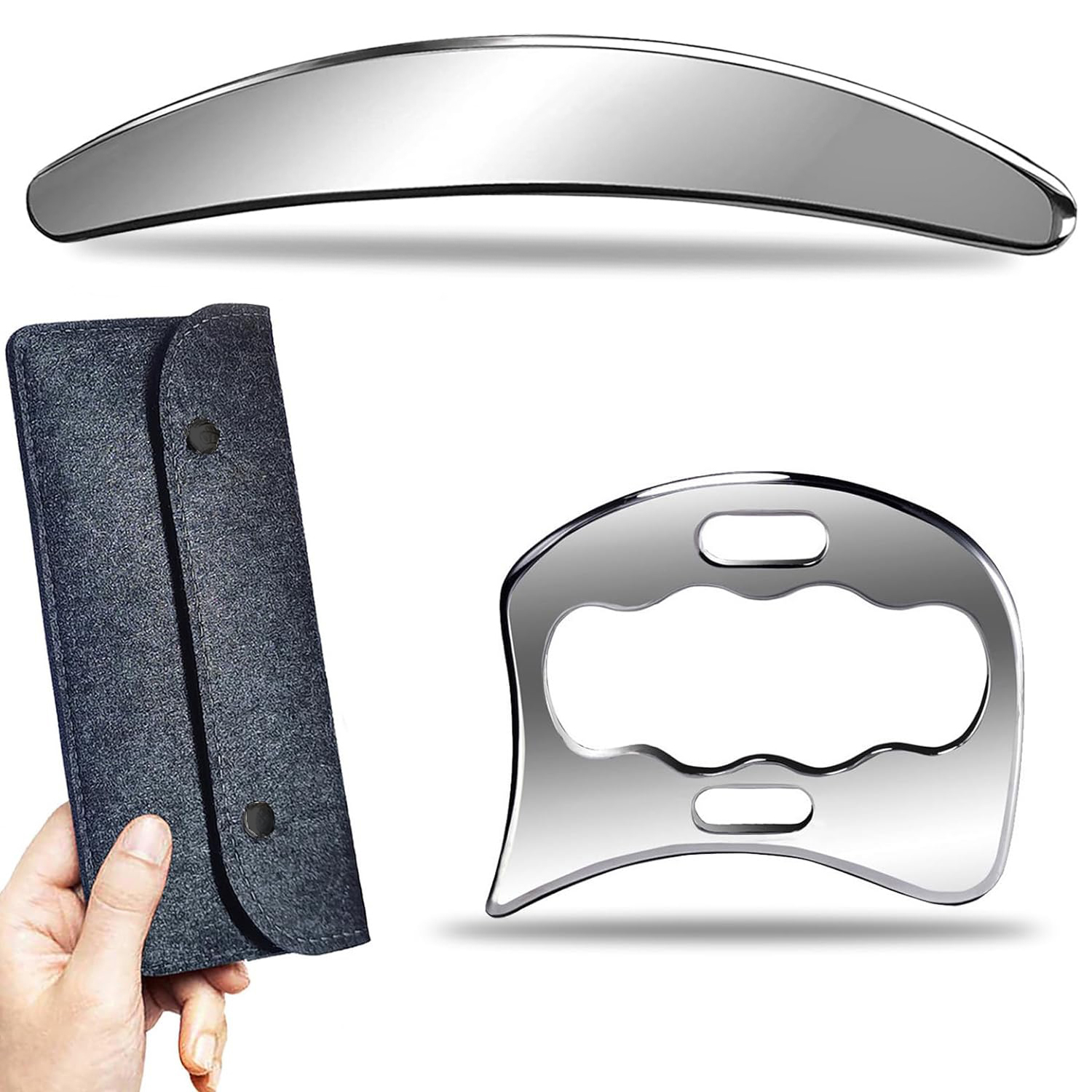 Gua Sha Stainless Steel Massage Tools Muscle Scraper Tool, Physiotherapy Tools, Muscle Gua Sha Tools: Ivory