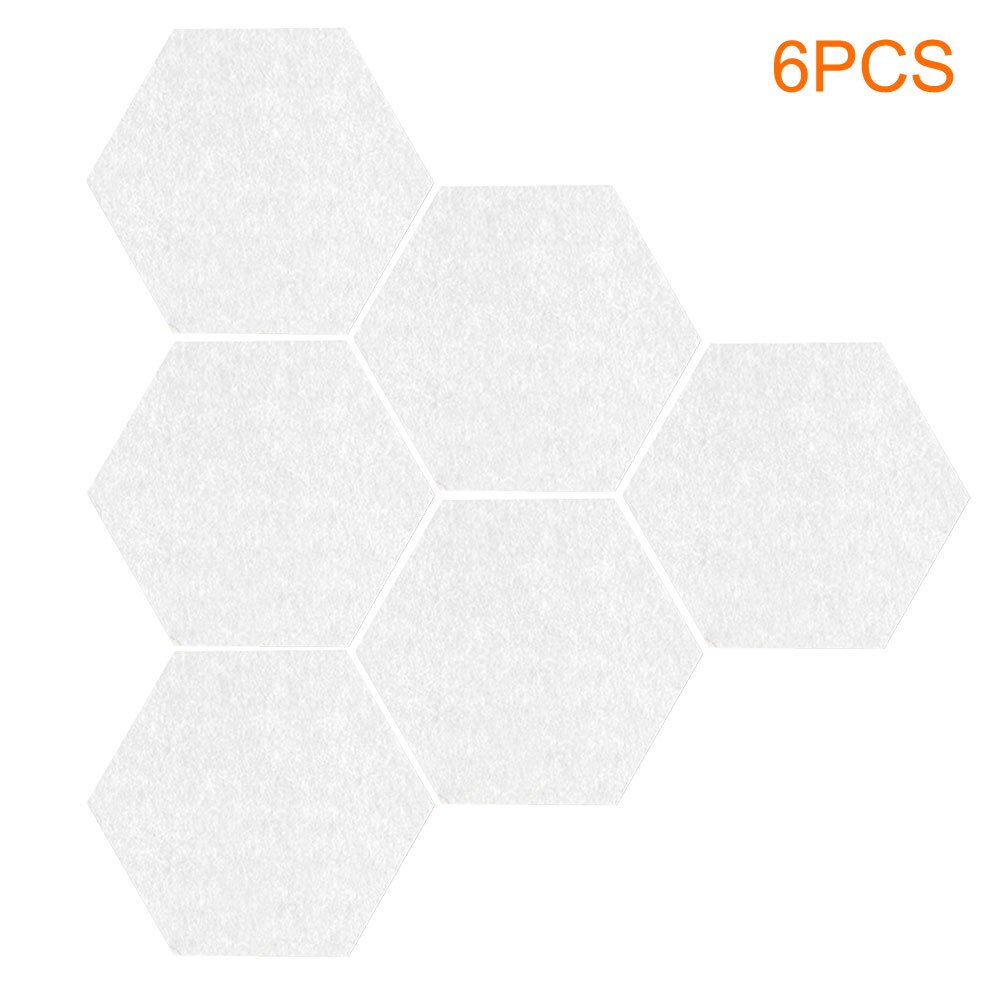 Tablero de corcho hexagonal para decoración del hogar, autoadhesivo multifunción, moderno, para guardería, fotos, sala de estar, 6 piezas: Blanco