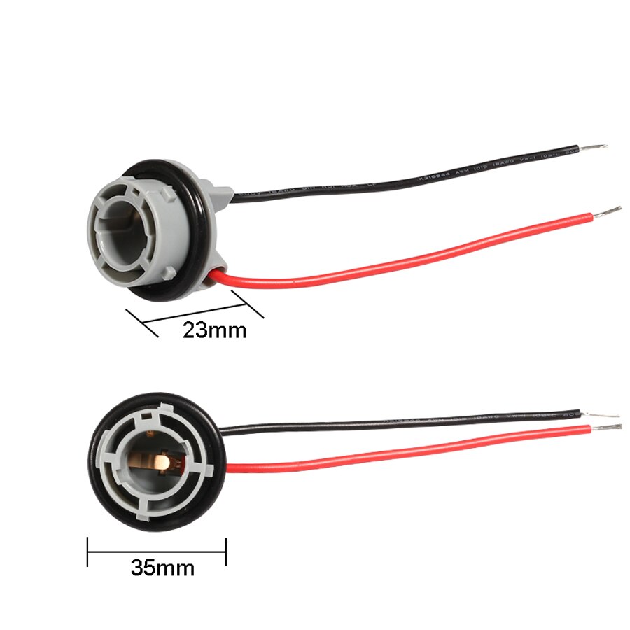 Yccpauto 1156 ba15s pære sokkel holder  p21w lampe sokkel kontakt for bakvendt sikkerhetslys plast bil styling 2 stk