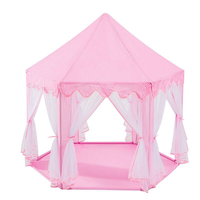 Kinderen Teepee Tenten Kinderen Speelhuis Kasteel Katoen Opvouwbare Tent Luifel Bed Gordijn Baby Crib Netting Meisjes Jongen Kamer Decoratie: Pink