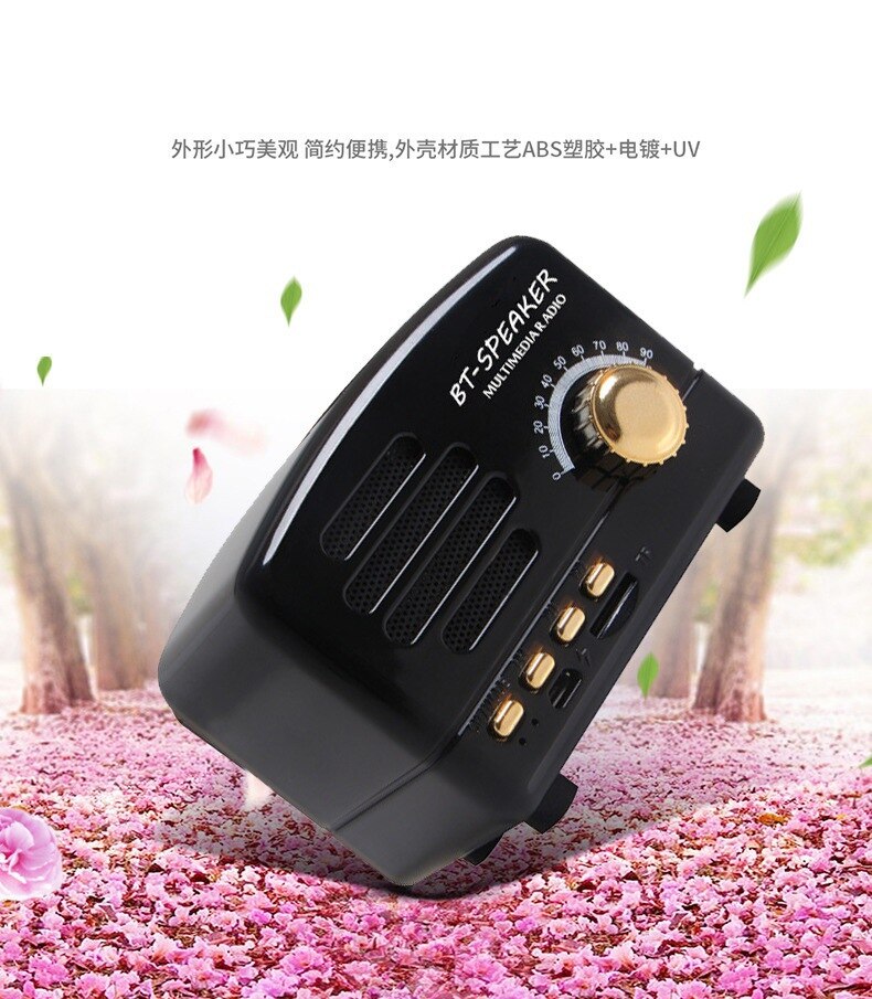 bluetooth speaker retro portable radio card subwoofer antique mini speaker