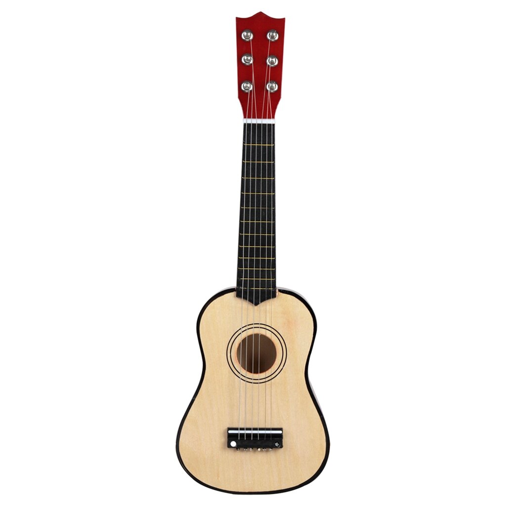 Novelty Solid Wood 21inch 6-String Acoustic Guitar Mini String Instrument: Wood