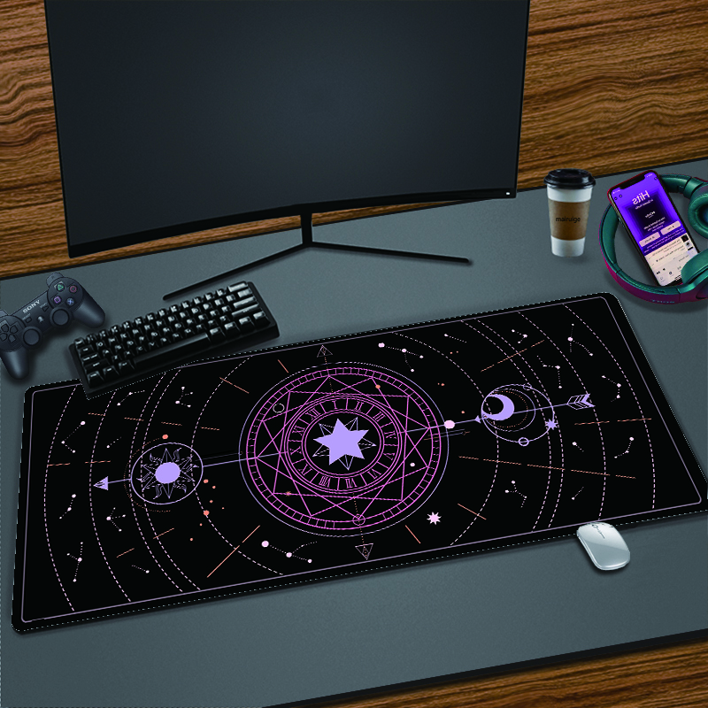 Magic Moon Mouse Pad Cute Girl Dormitory Kawaii Table Mat Computer Accessories Game Rug Large Mousepad Xxl 400x900MM Pads