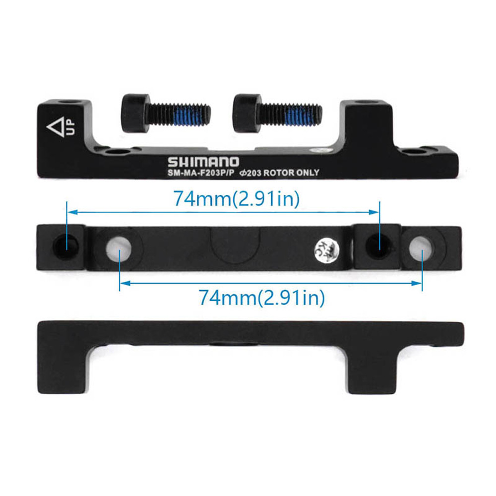 SHIMANO Originele Schijfrem Adapter PM EEN Pijler Schijfrem Beugel Voor 180mm 203mm Rotor RT86 RT81 RT56 F180P/P2 F203P/PM