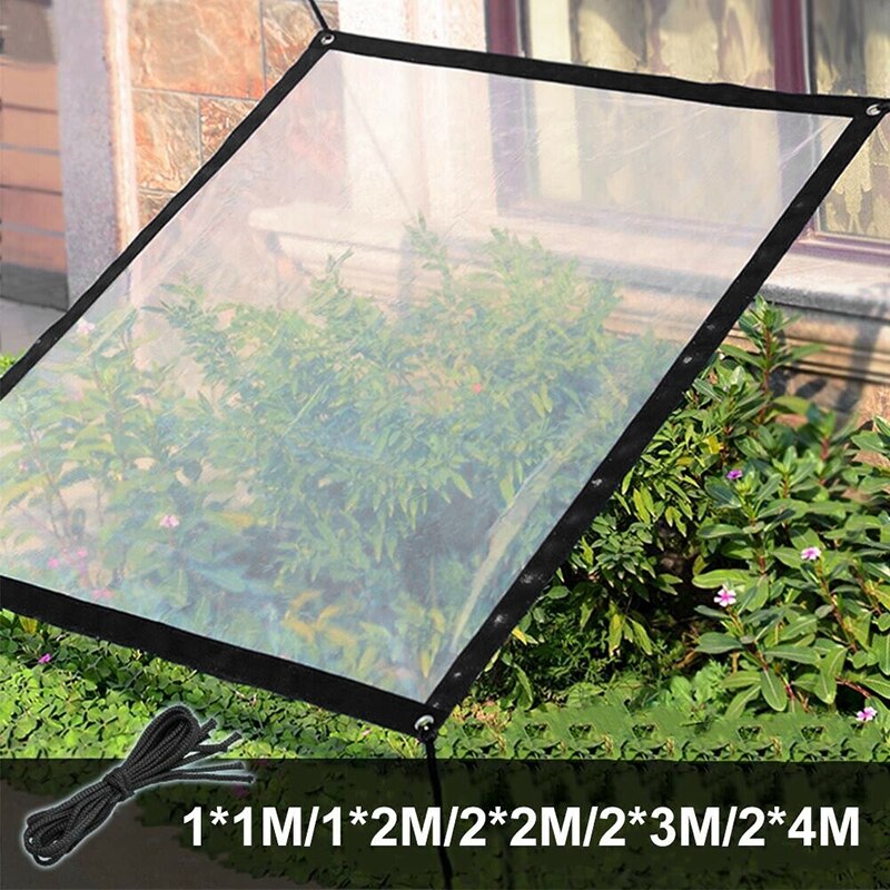 Vindue gennemsigtig regntæt presenning sukkulent planteisolering frostvæske anti-fugl forrude plast baldakin presenning  k802