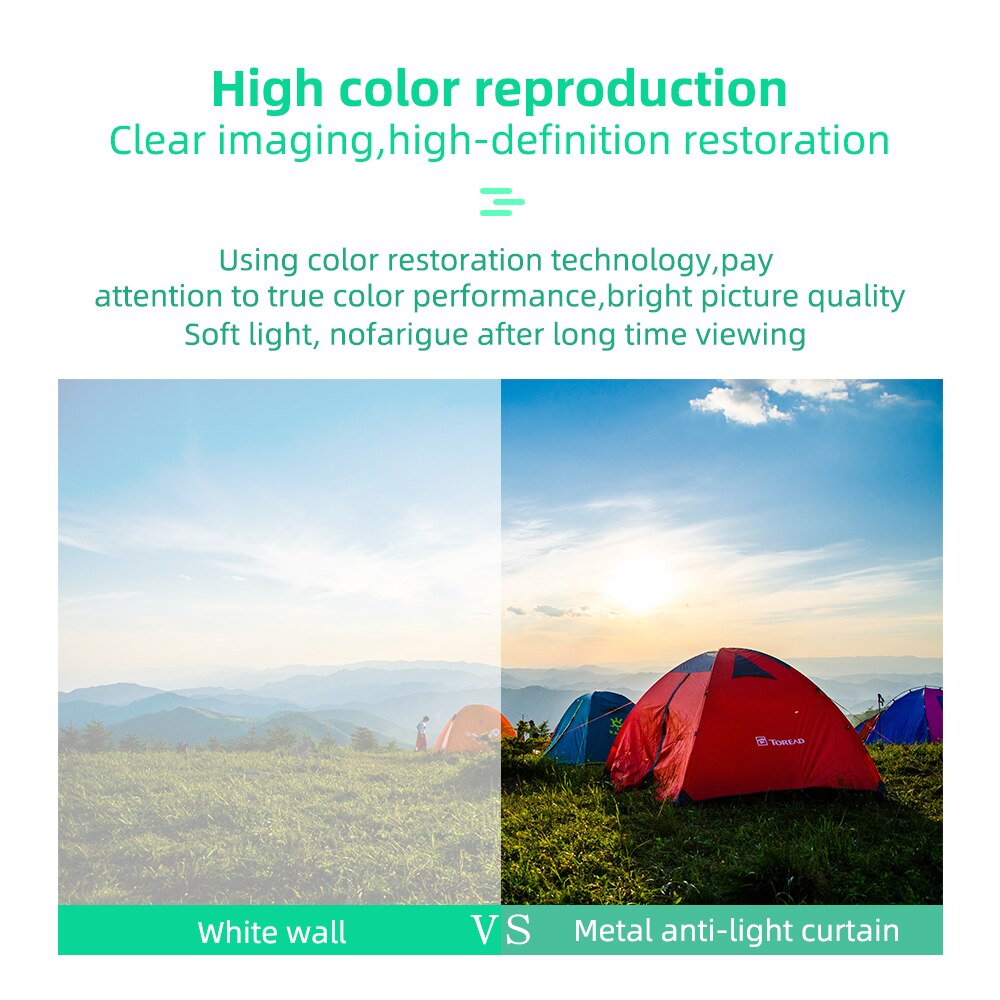 Salange projector screen roll up 72 84 100 120 Inch 16:9 beamer screen Hoge Helderheid Reflecterende Meta Thuis Outdoor Office Draagbare beamer scherm projection screens