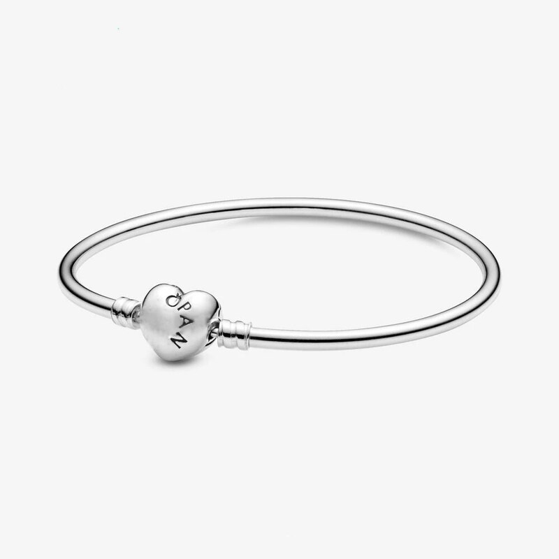 Pulsera de corazón de amor para mujer, cadena de hueso de serpiente, gemelos con forma de corazón brillante, joyería artesanal para mujer, accesorio