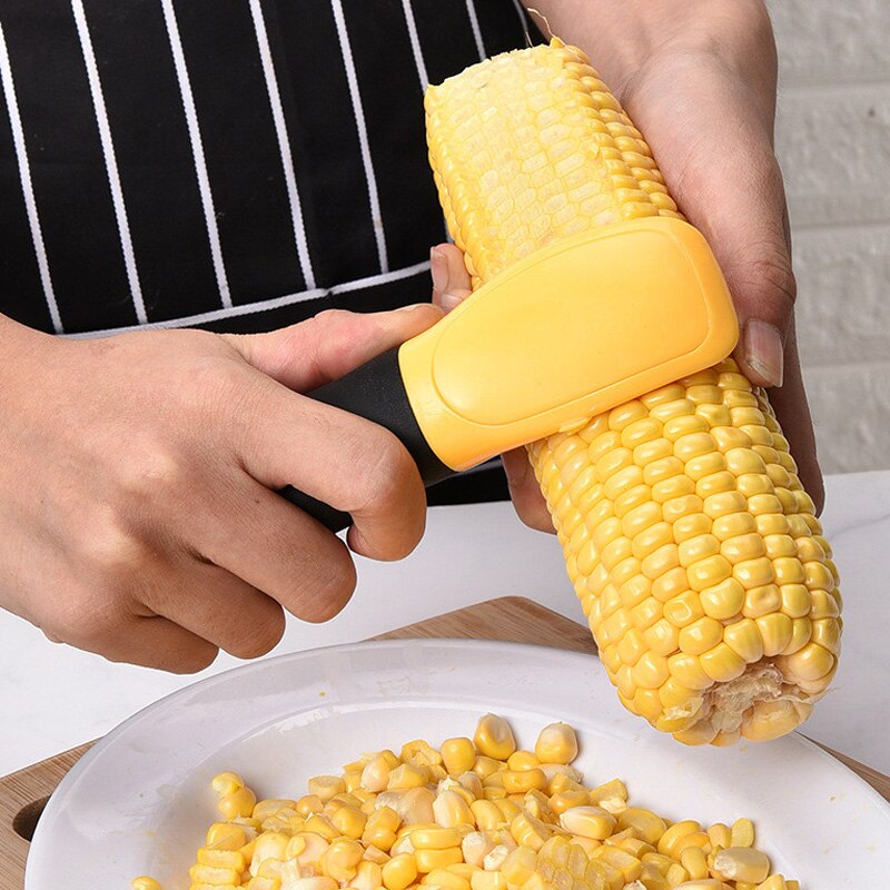 Corn Peeler Corn Cob Stripper Remover Rvs Corn Kernel Cutter Strippen Tool Met Handvat Keuken Koken Gadgets