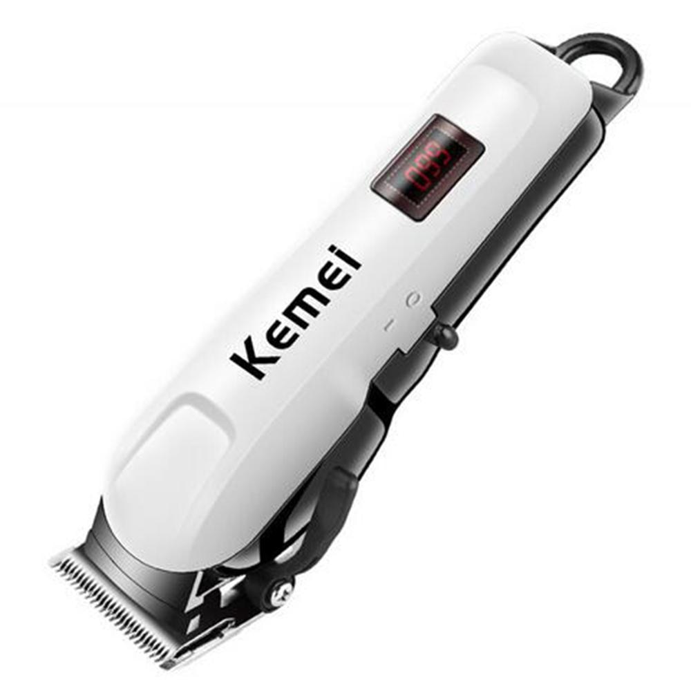 Kemei KM-809A Electric Hair Clipper Rechargeable Men's Trimmer LCD Haircut Machine Barber Shop Shaver EU Plug