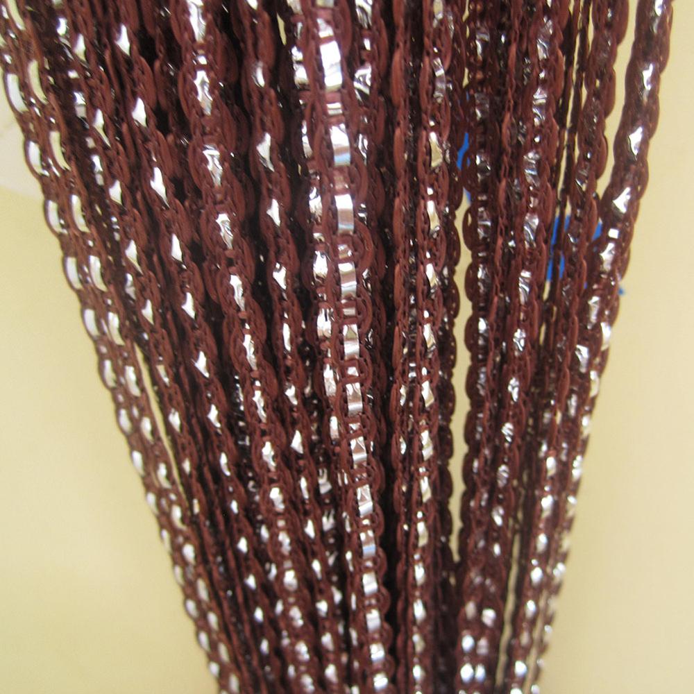 Zidetang glitter s stil polyester sträng dörr gardin frans tråd tofs rumsavdelare gardin panel deco fönster myggnät