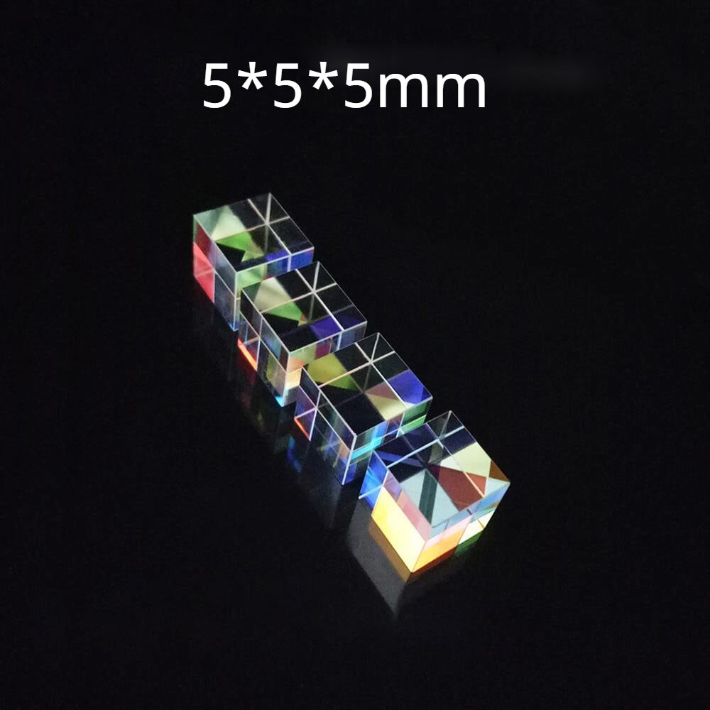 Prisme colorimétrique 5x5x5mm, cube lumineux de polissage à six faces, expérience scientifique pour enfants, specoscopie