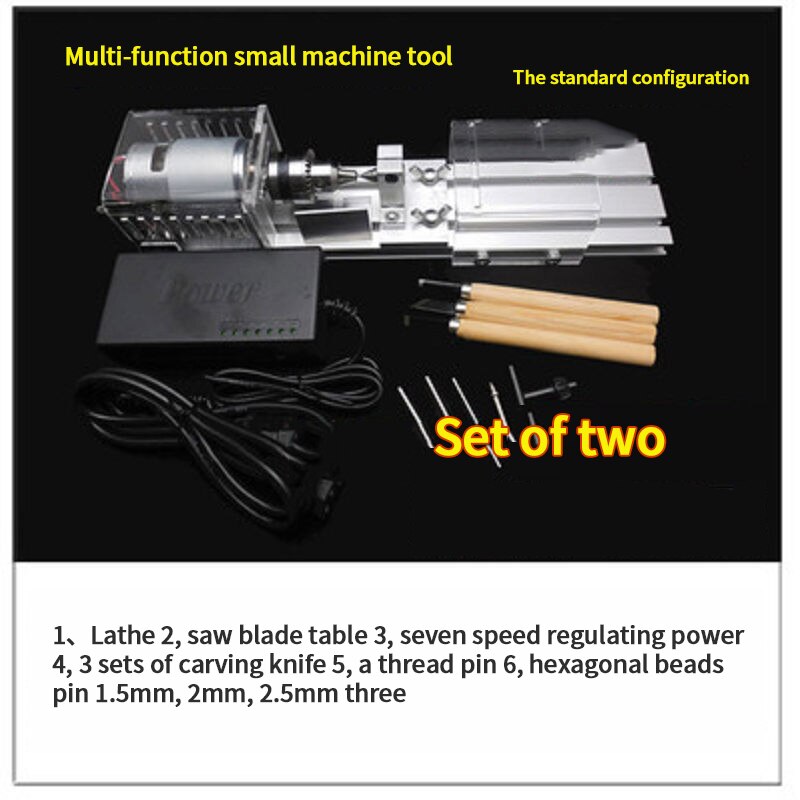 Mini Kralen Machine Mini Kraal Auto Kralen Machine Thuis Kralen Draaibank Diy Houten Kralen Houtbewerking Gereedschap: Package 2