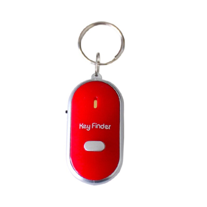 Fjärrkontroll för borttappad nyckel locato 4 färger smart nyckelplacering mini anti-förlorad nyckellokalisering visselpipa blinkande summer lokalisering nyckelring tag tracker: Röd