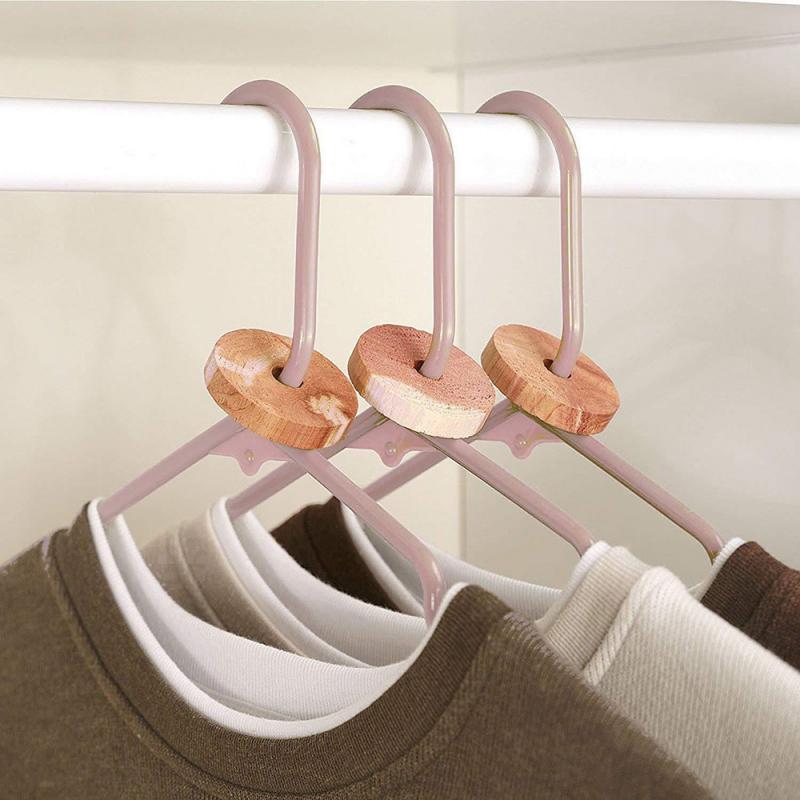 12 Stuks Rood Cederhout Ringen Voor Hangers Anti-Mijt Blok Essentials Cedar Verse