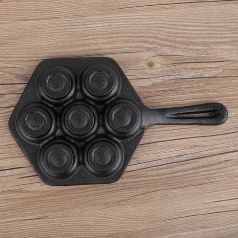 Uncoated Non-Sticky Cast Iron Meatball Pan Cake Mold