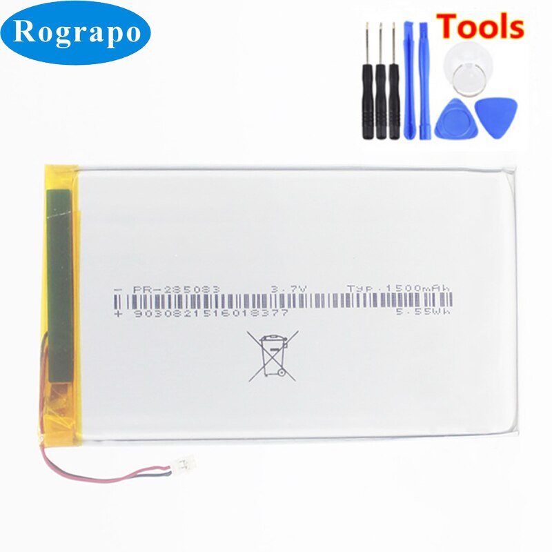 Batterij Voor Kobo Glo Hd Tolino PR-285083 Accumulator 3.7V 1500Mah Vervanging Batterie 2-Draad Plug + gereedschap