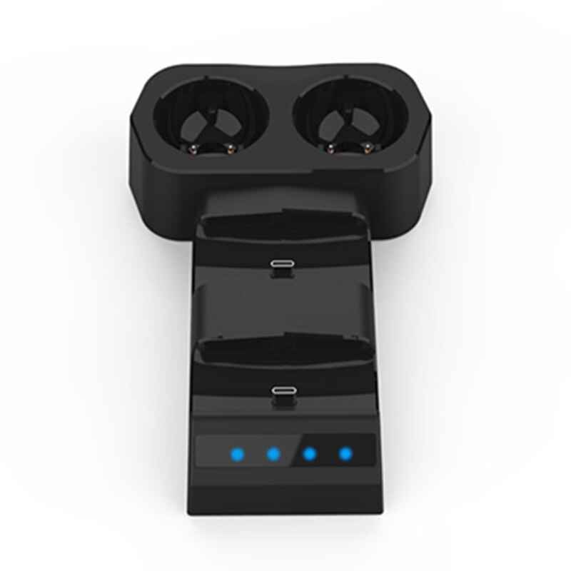 4 in 1 ladestation mit halterung, kompatibel mit  ps5/ ps vr move wireless-controllern, dual-ladestation