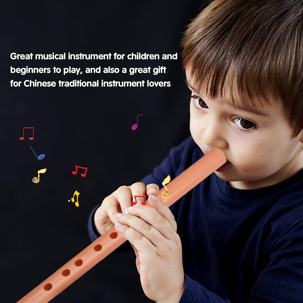 Flauta corta de 6 agujeros Dizi, flauta de resina, llave de clarinete, instrumento Musical chino tradicional con membrana de flauta, bolsa de transporte