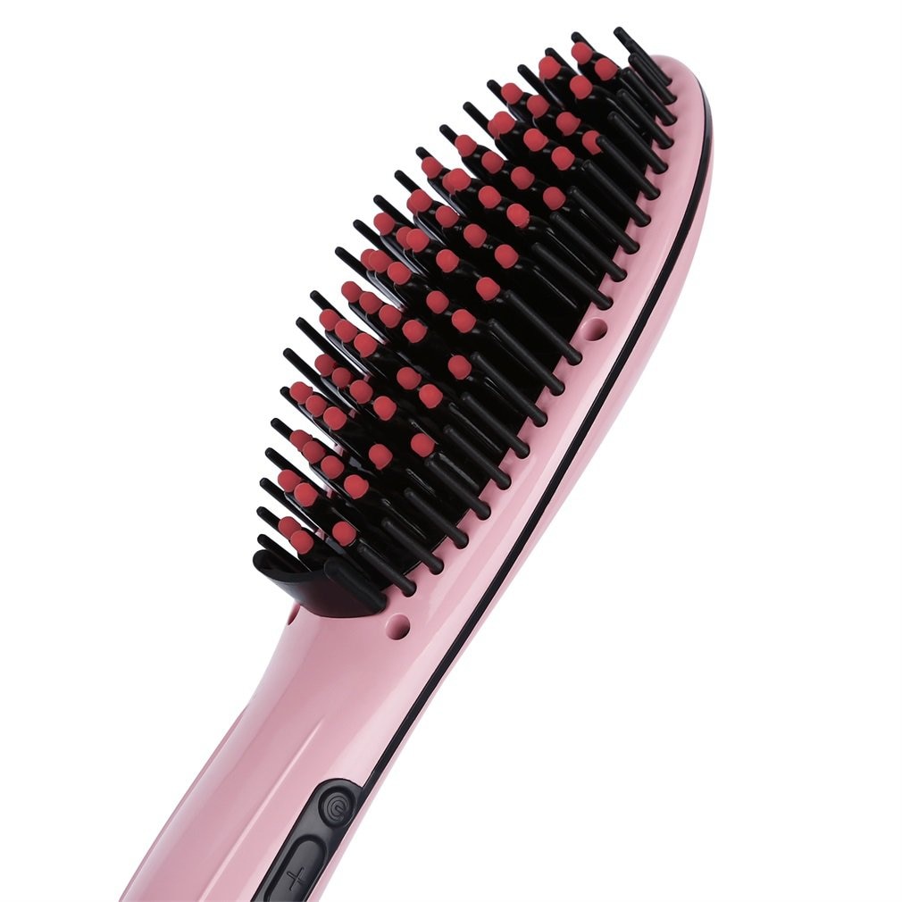 Brosse à cheveux rapide lisseur peigne Preup 2-en-1 Auto haute température résistance électrique défriser les cheveux peigne EU Plug