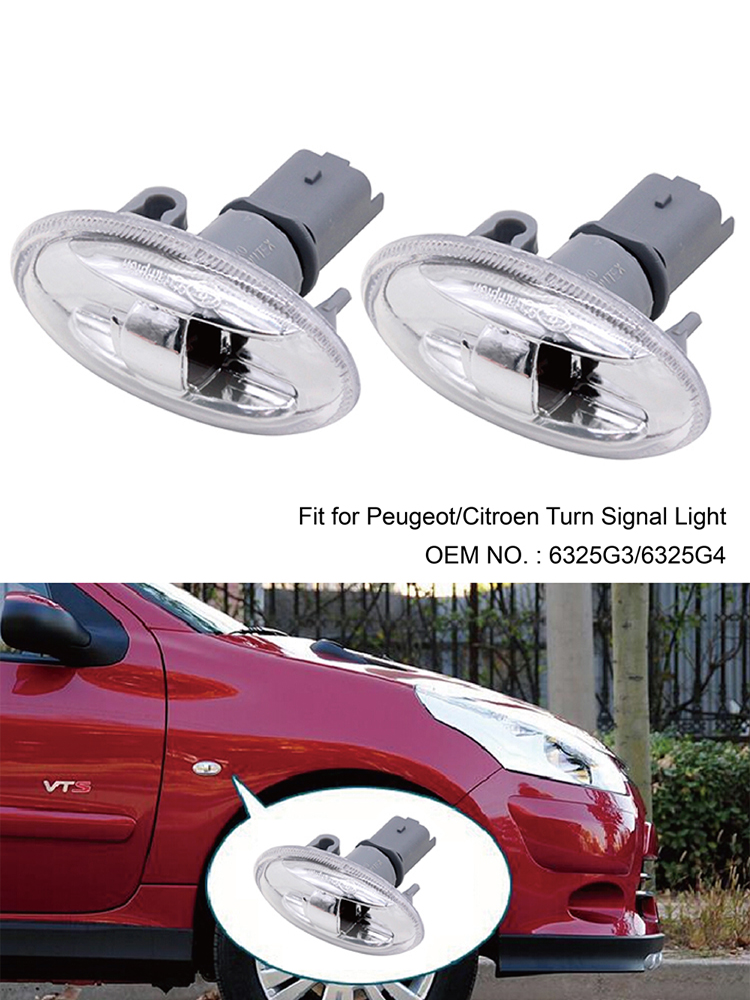 Lampy boczne kierunkowskazy 6325G3 6325G4 pasuje robić Peugeot 108 107 206 1007 407 partner automatyczny Części