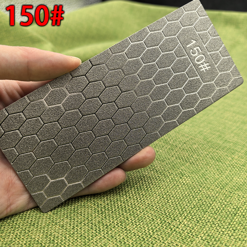 Piedra de afilar de diamante en forma de panal para cocina, esmeril de un solo lado, tipo panal, herramientas de afilado de tijera Manual para el hogar, 1 ud.: Verde claro